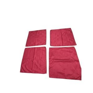 "Lauren Ralph Lauren" Set Of 4 Red/Burgundy Fabric Napkins  19"‎ x 20" Christmas